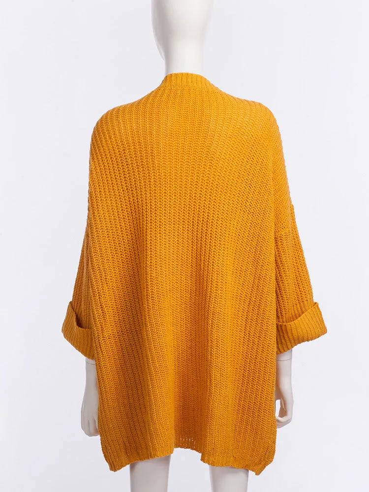 Autumn and Winter Sweater Three-color Long Lazy Wind Knit Sweater