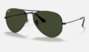 Aviator Classic | Black with Green | Ray Ban