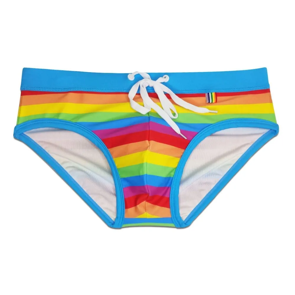 Baby Blue Rainbow Swim Briefs