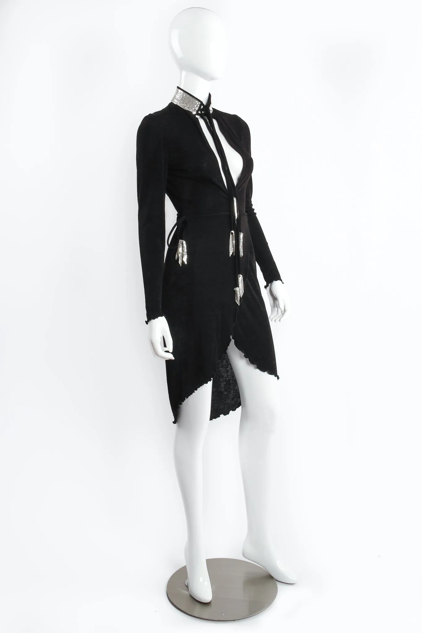 Backless Choker Plunge Wrap Dress II