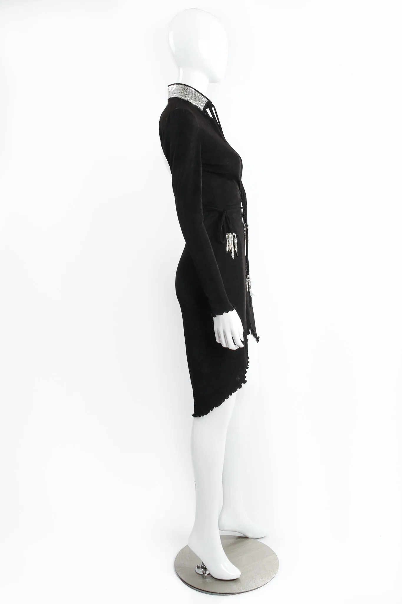 Backless Choker Plunge Wrap Dress II