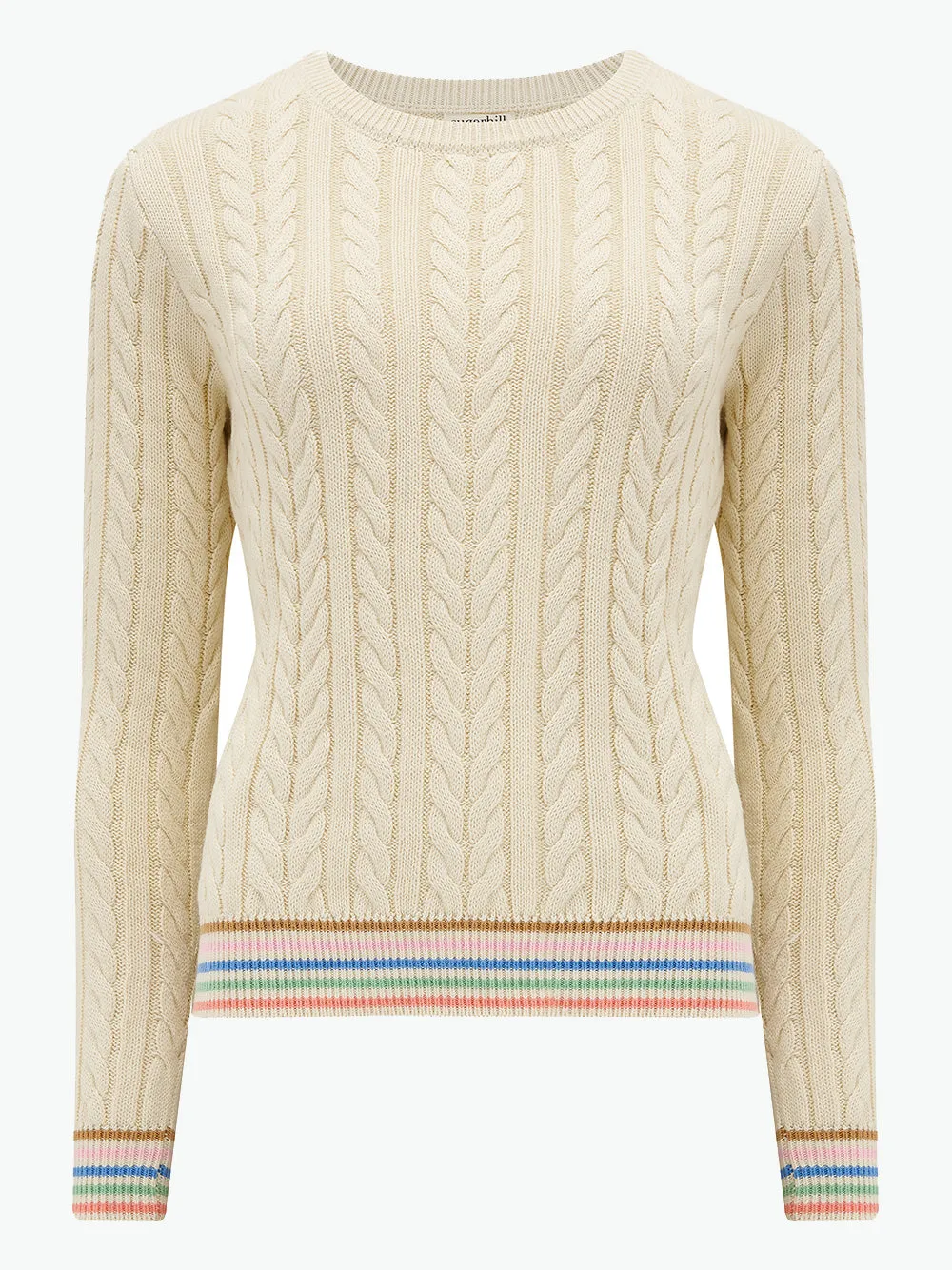 Barbara Cable Knit Jumper - CREAM