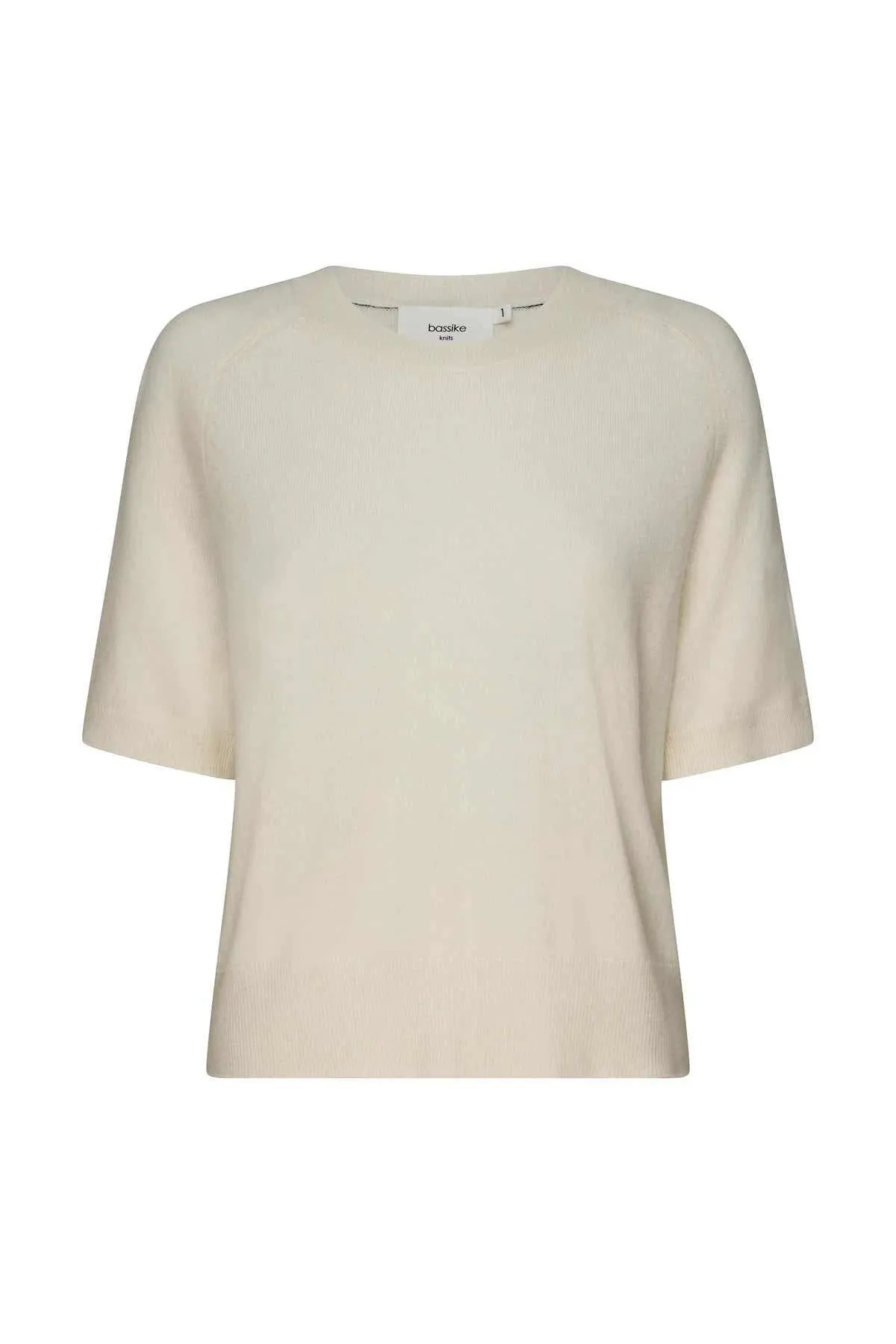 Bassike Wool Cashmere T/Shirt Knit Winter White