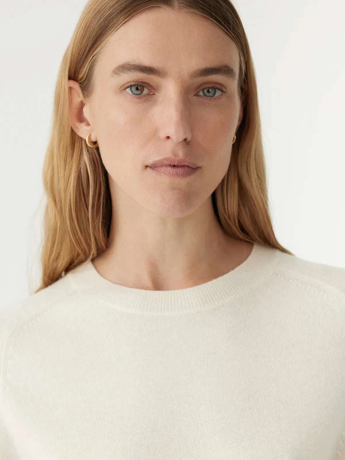 Bassike Wool Cashmere T/Shirt Knit Winter White