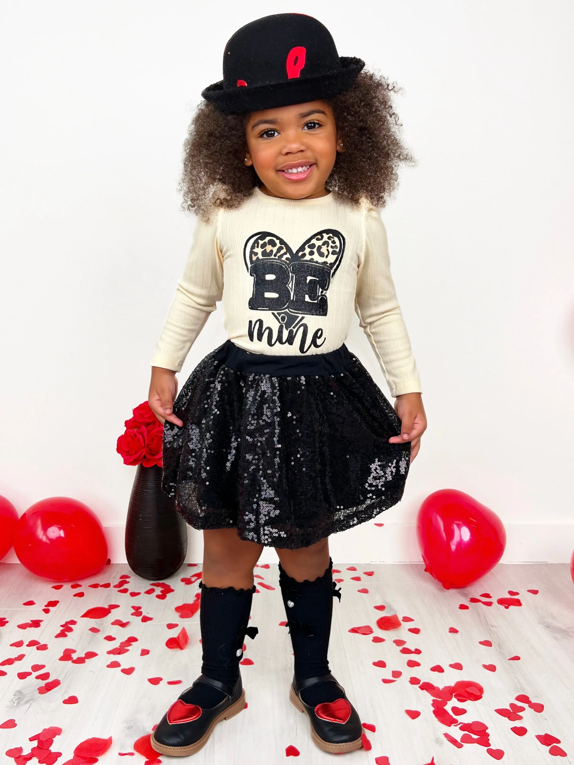 Be Mine Sequin Skirt Set