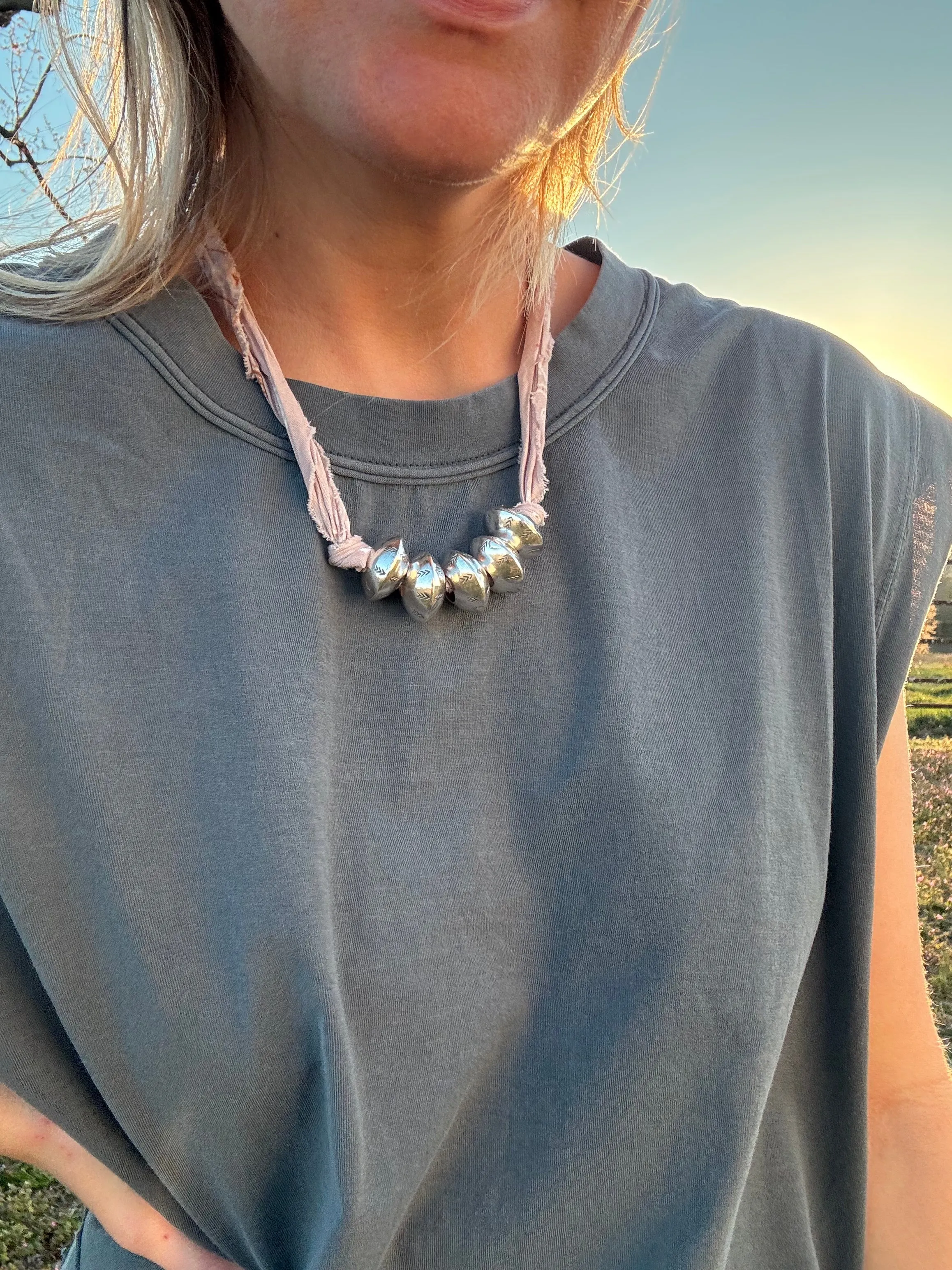 Beaded Bandana Necklace (no. 13)