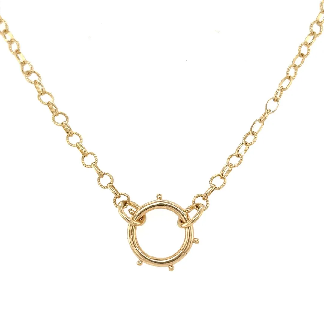 Beaded Gold Carabiner