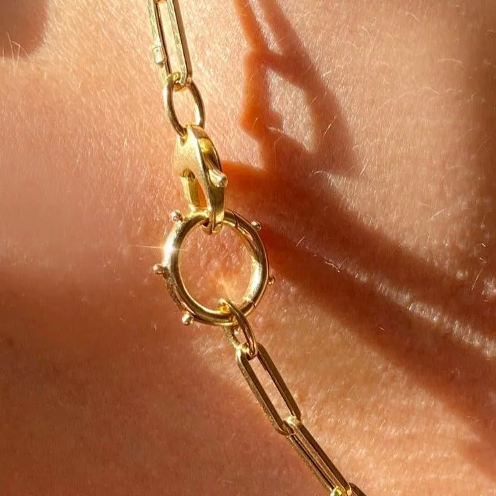 Beaded Round Charm Lock