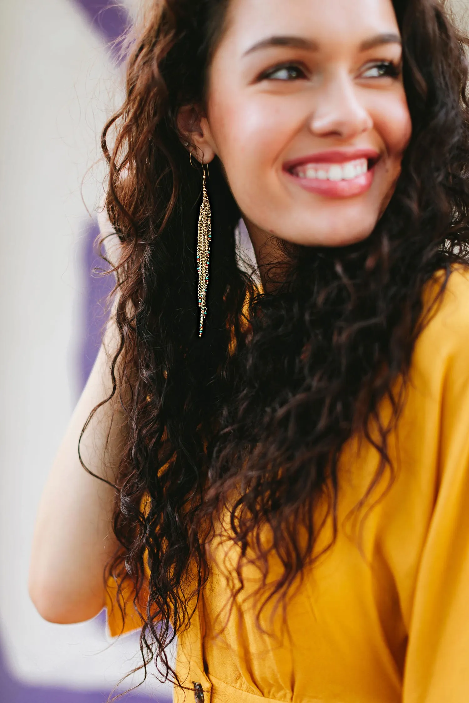 Beaded Tassel Earrings