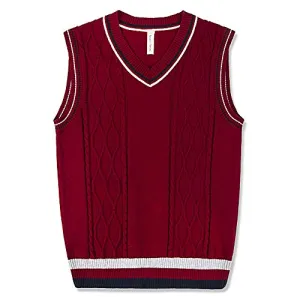 Benito & Benita Boys' Sweater Vest - Red
