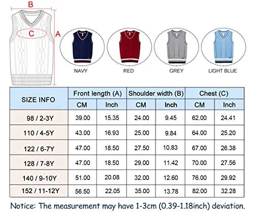 Benito & Benita Boys' Sweater Vest - Red