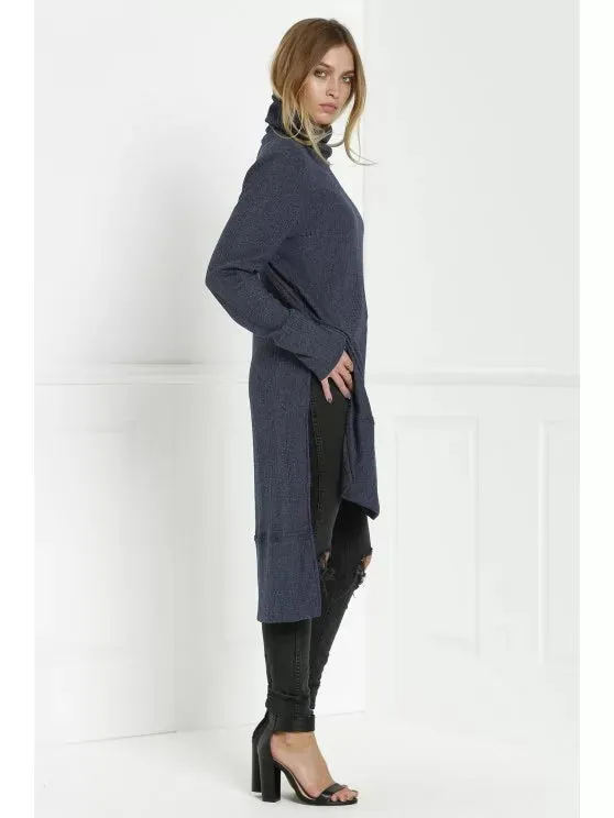 BerryBetty - Gorgeous Solid Color Turtle Collar Sweater Dress