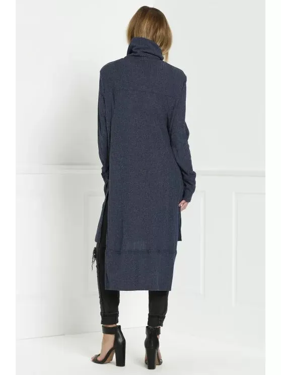 BerryBetty - Gorgeous Solid Color Turtle Collar Sweater Dress