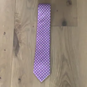 Big&Tall Purple With Gold Circles Silk Tie