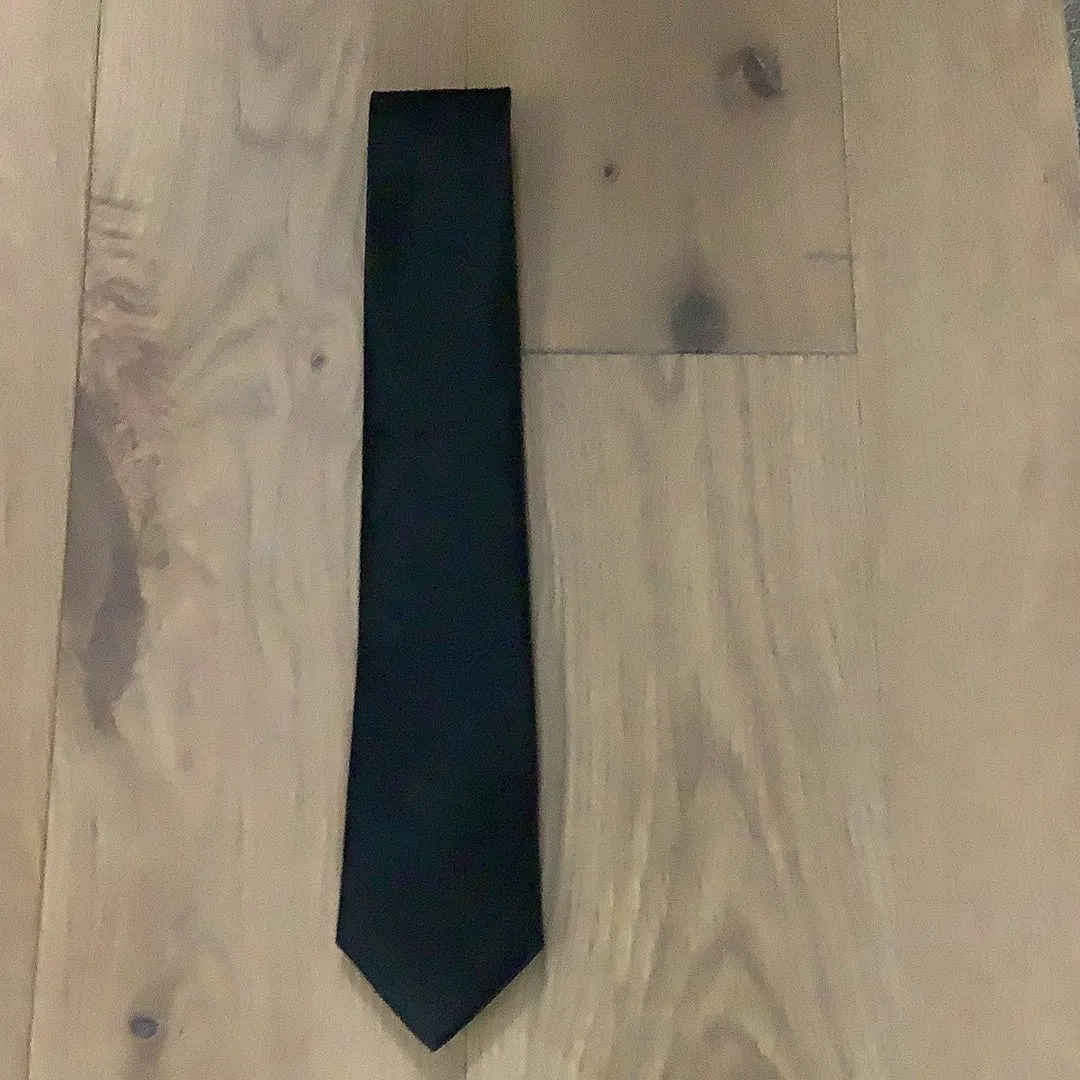 Big&Tall Zianetti Black Silk Tie