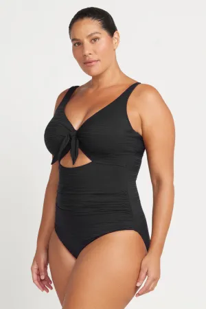 Black Aria Cezanne D - E Cup Underwire One Piece Swimsuit