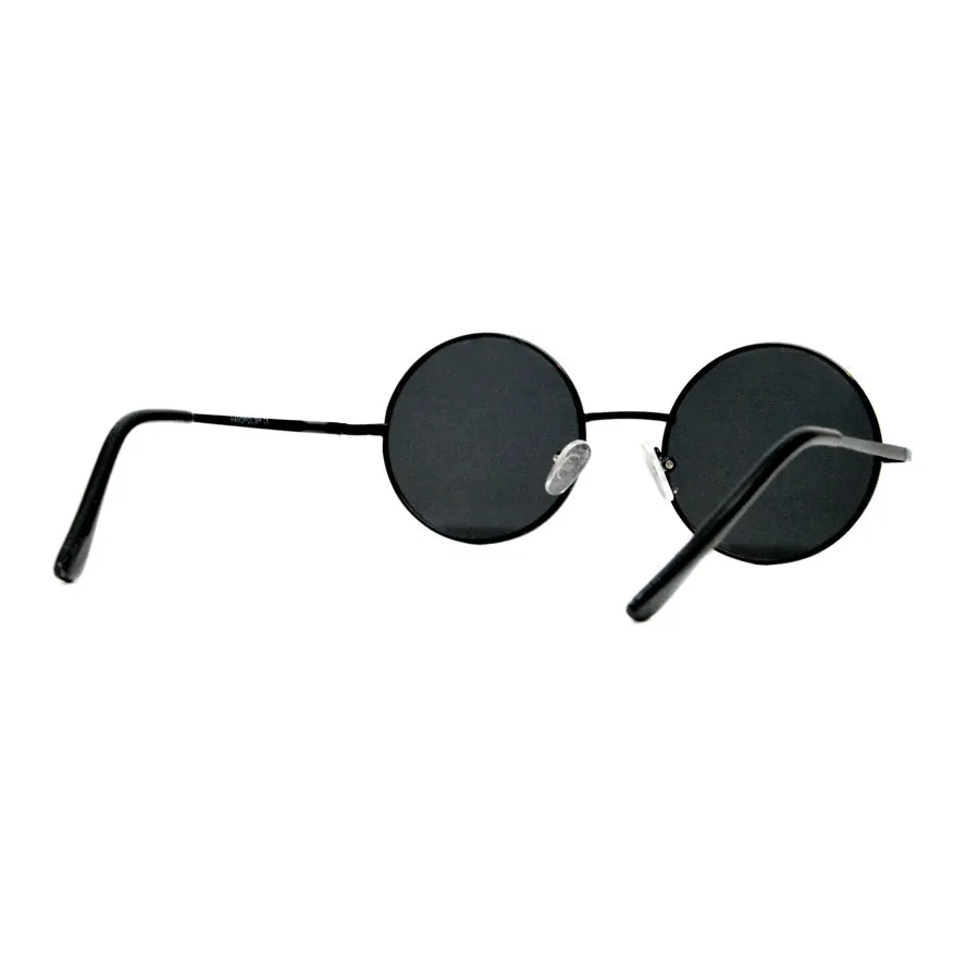 Black Metal Lennon Lens Sunglasses