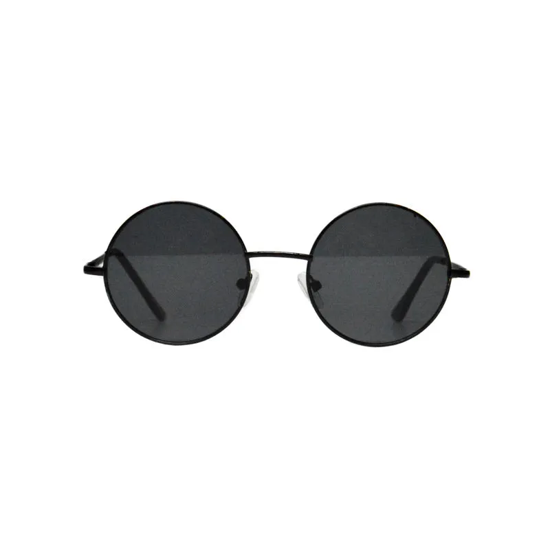 Black Metal Lennon Lens Sunglasses