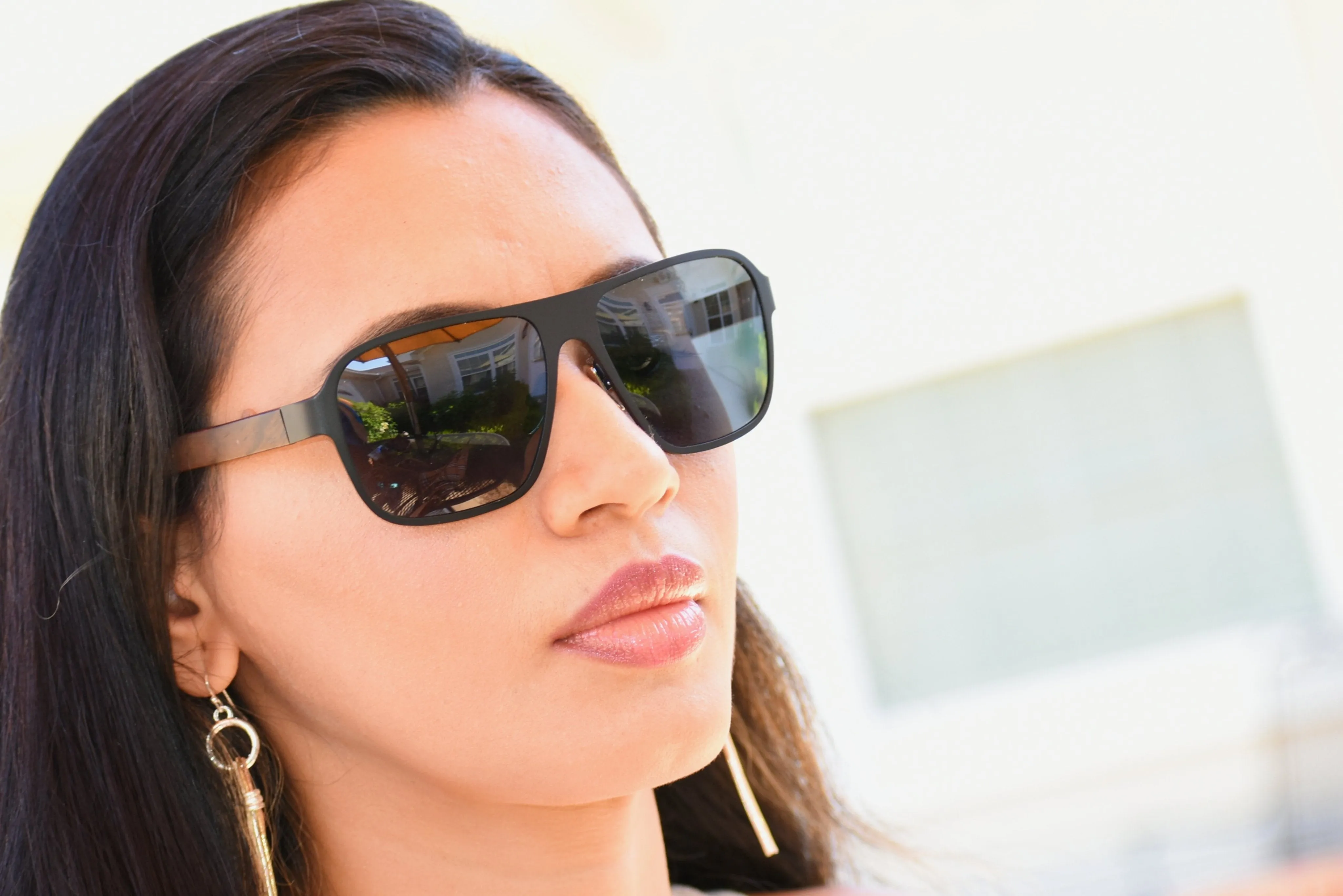 Black Titanium Ebony Wood Aviator Sunglasses - Raptor
