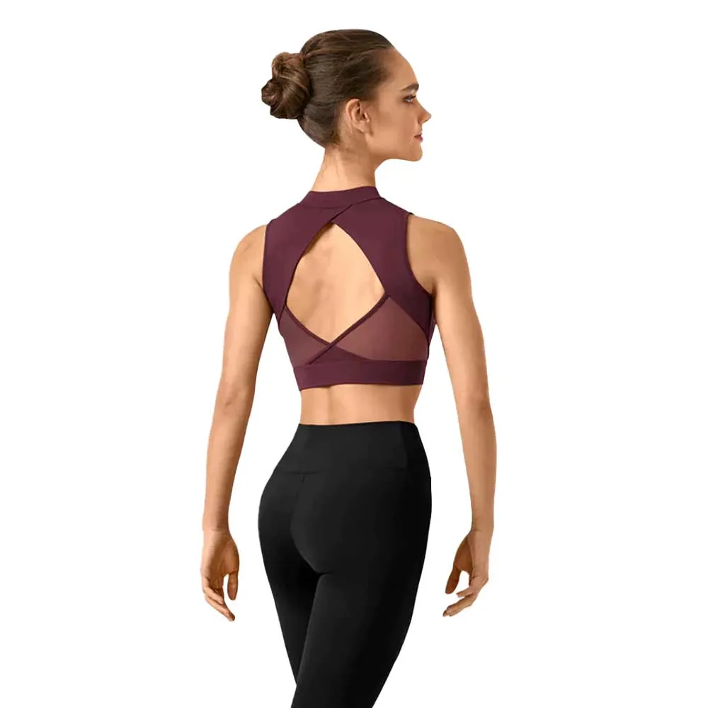 Bloch Z9345 Zip Front Crop Top - Adult