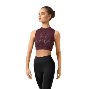 Bloch Z9345 Zip Front Crop Top - Adult