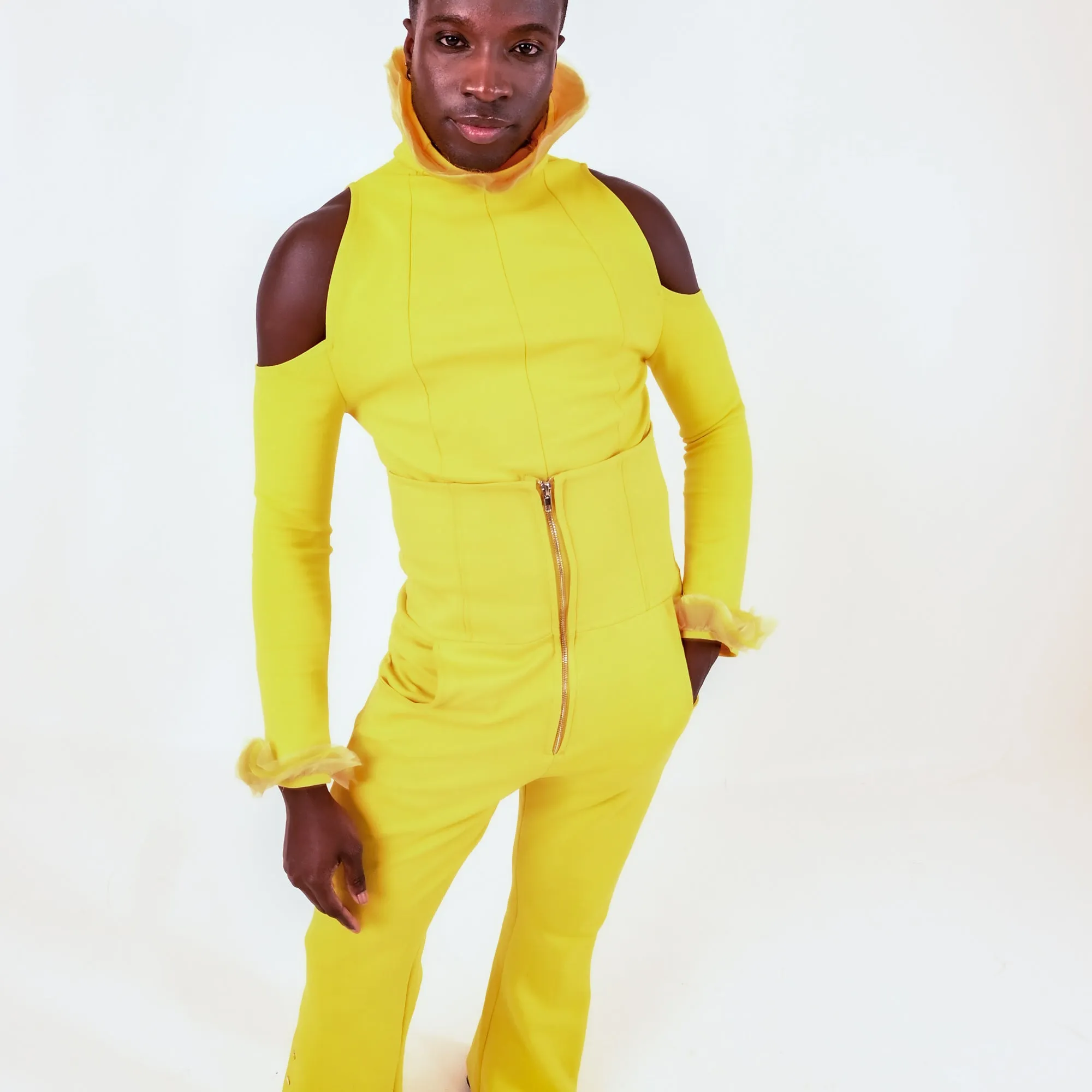 Blossom Turtleneck Sweater With Detachable Ruffles