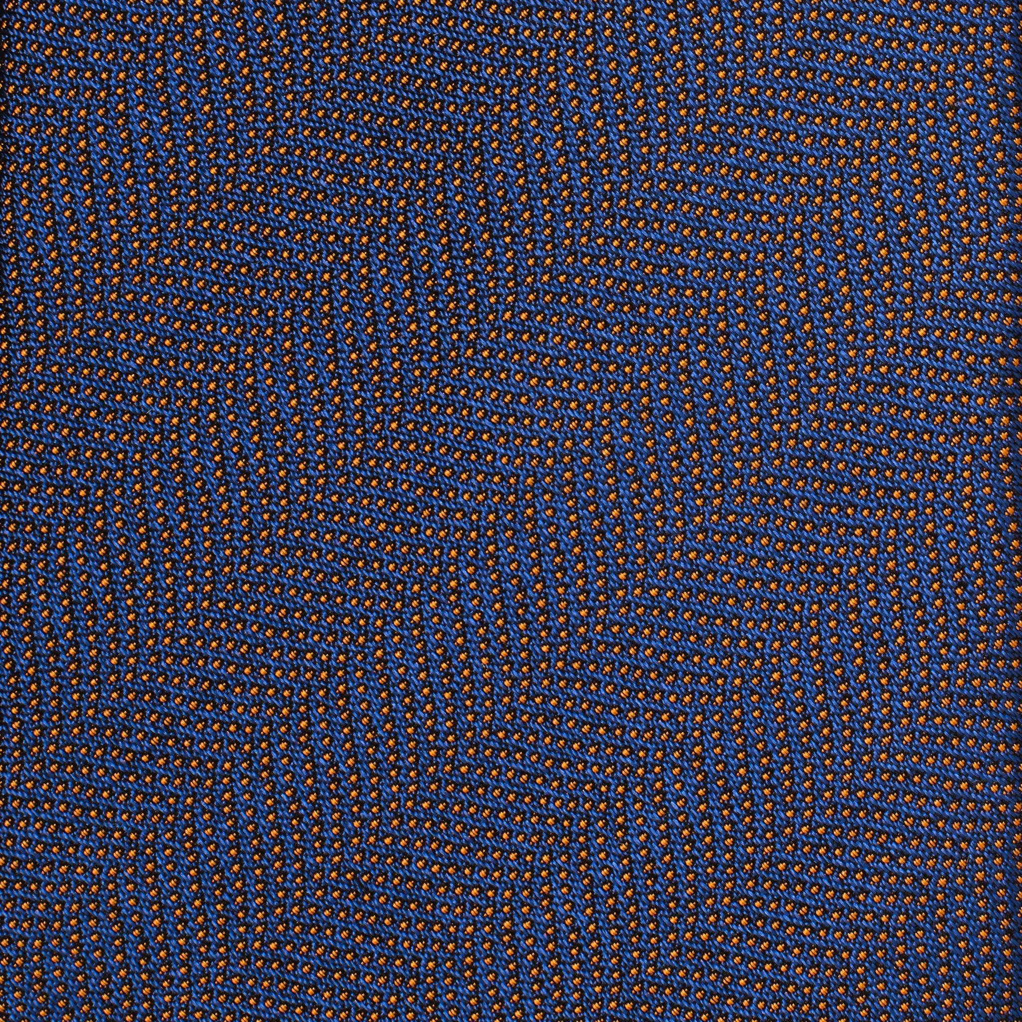 Blue and Burnt Orange Chevron Tie