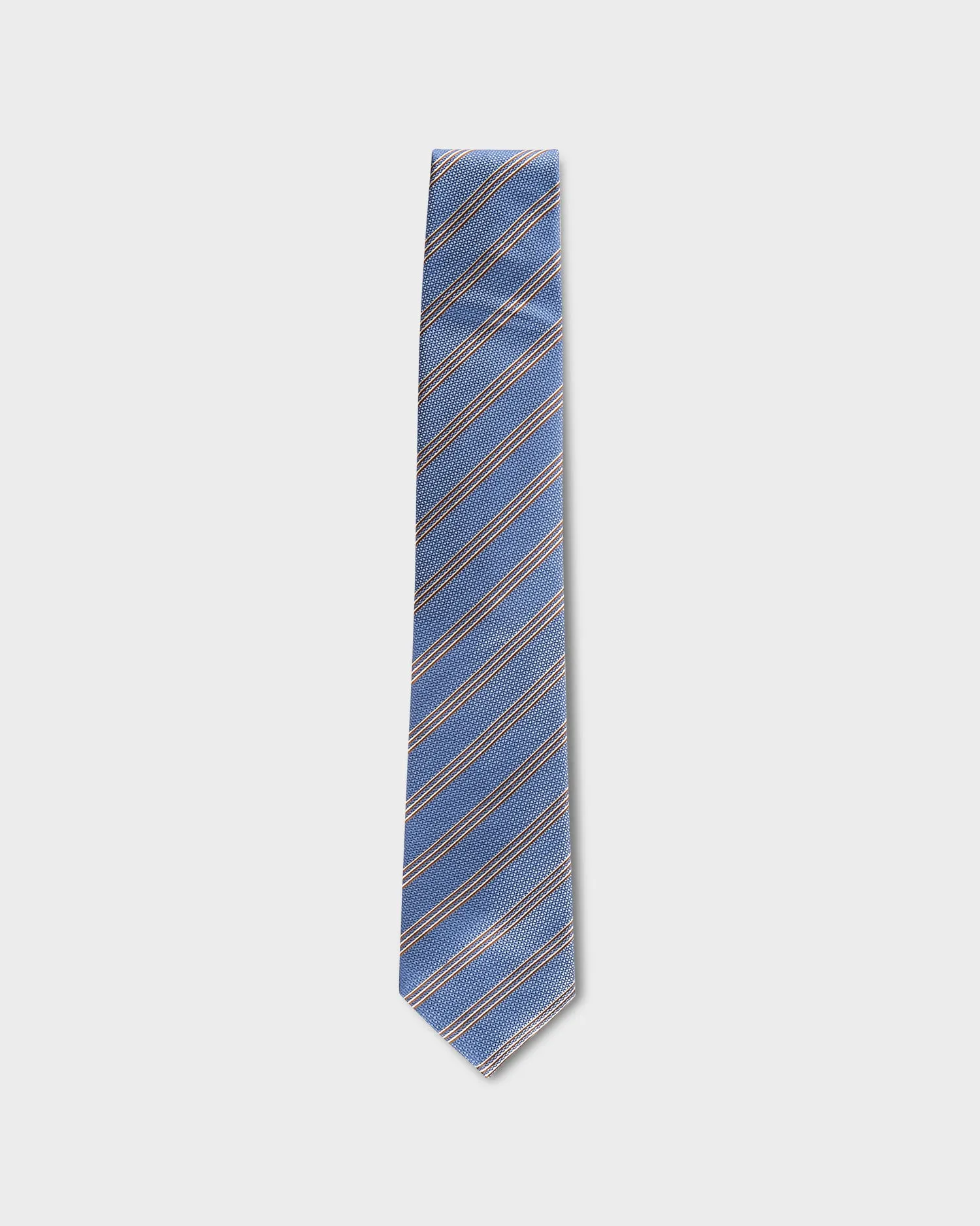 Blue And Gold Diagonal Stripe Tie