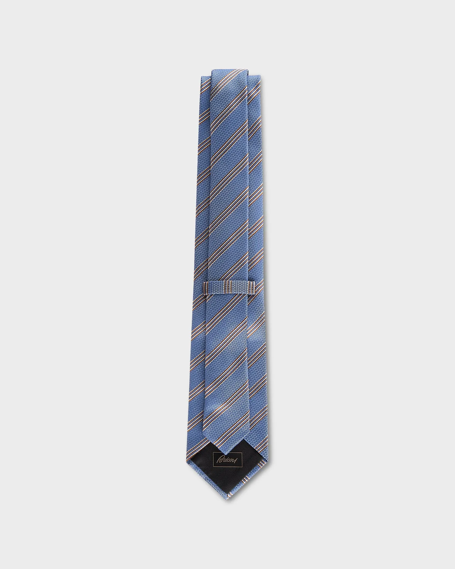 Blue And Gold Diagonal Stripe Tie