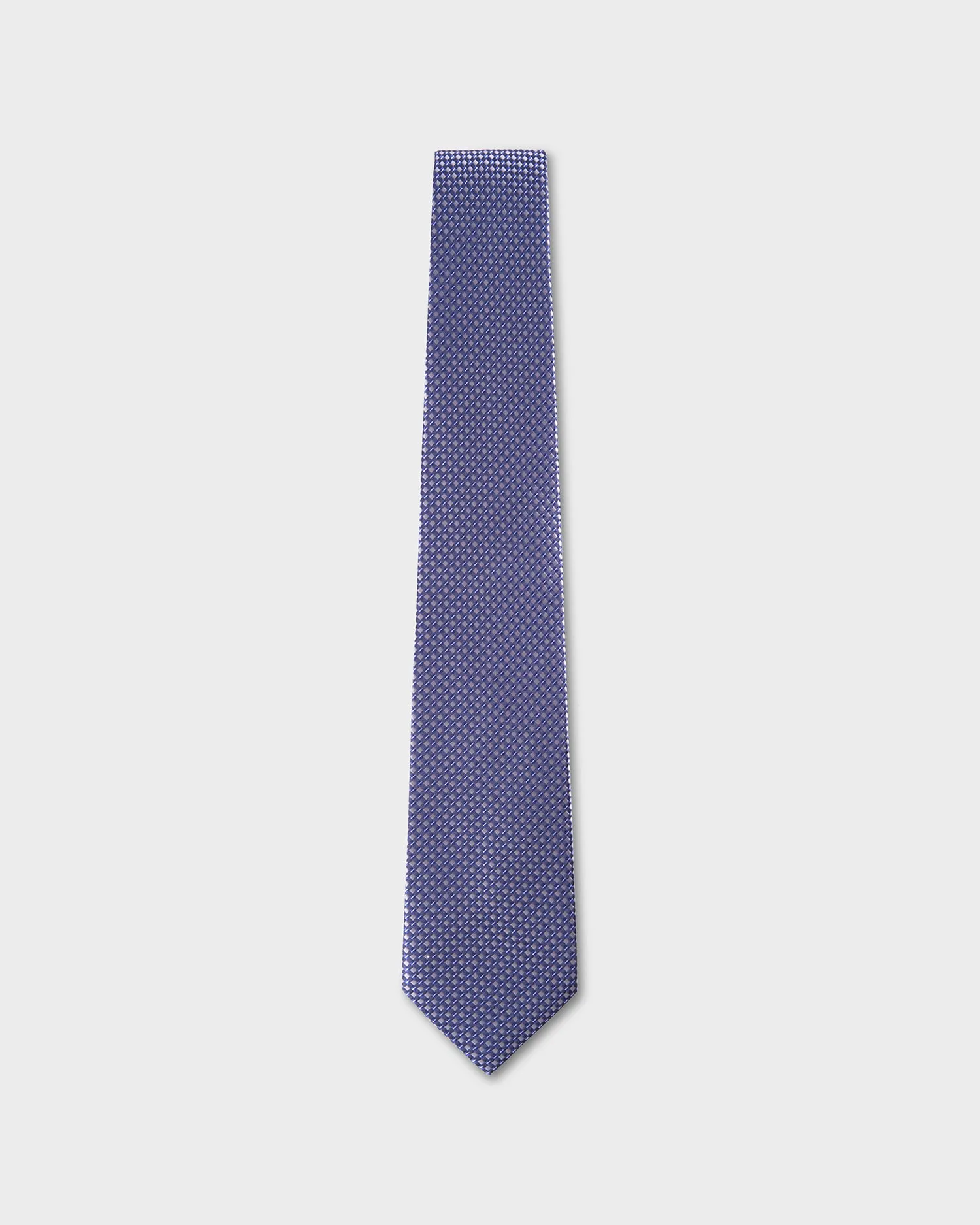 Blue And Grey Jacquard Silk Tie