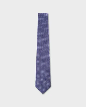 Blue And Grey Jacquard Silk Tie