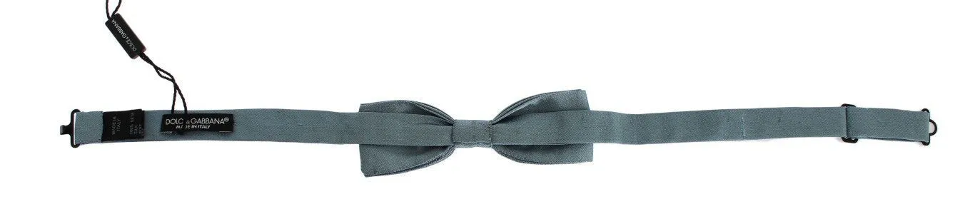 Blue Silk Bow Tie