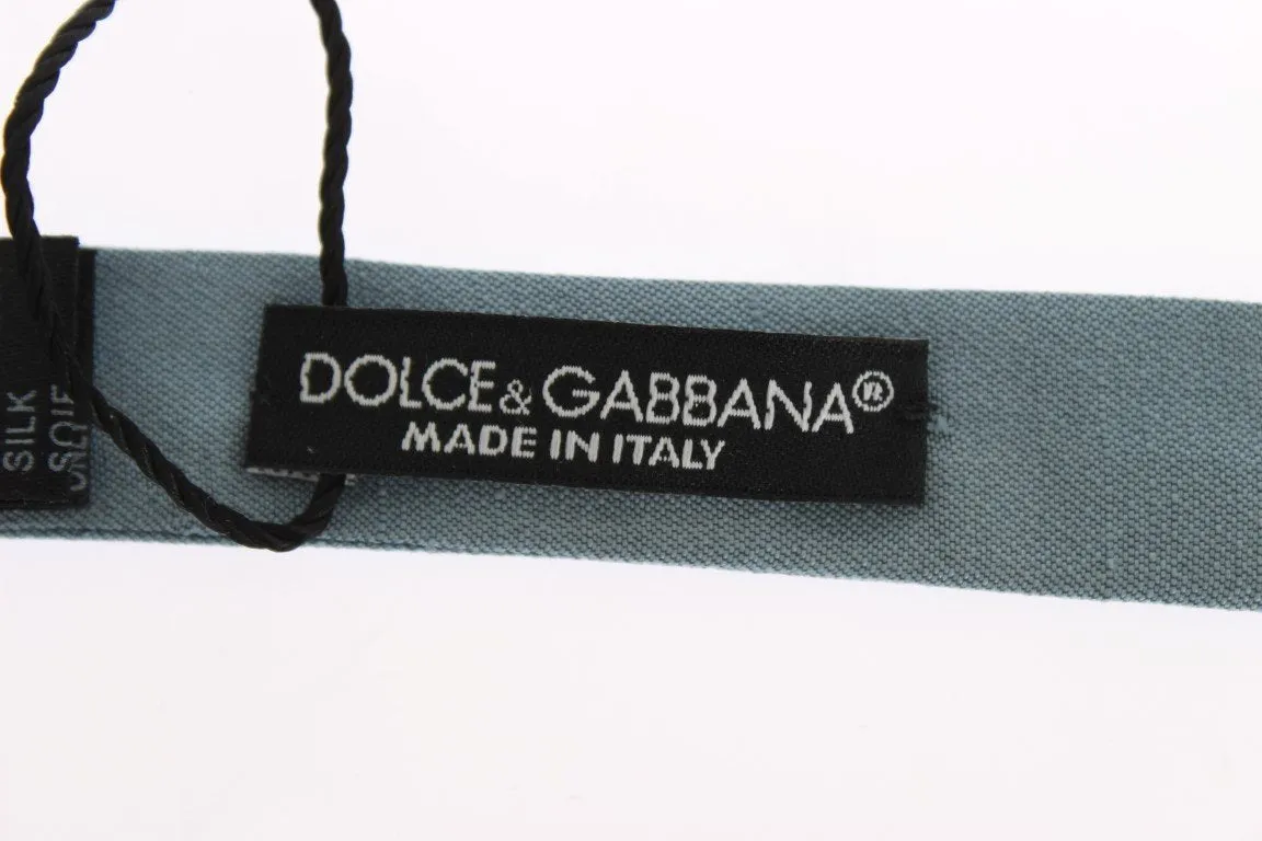 Blue Silk Bow Tie