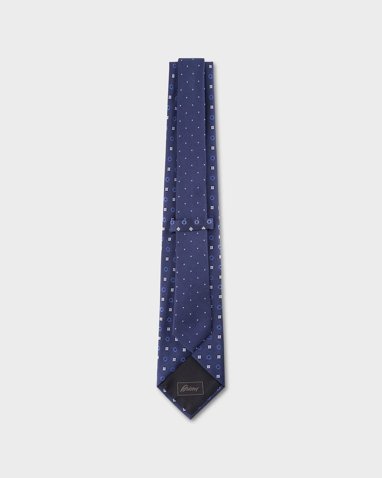 Blue With White Pattern Tie
