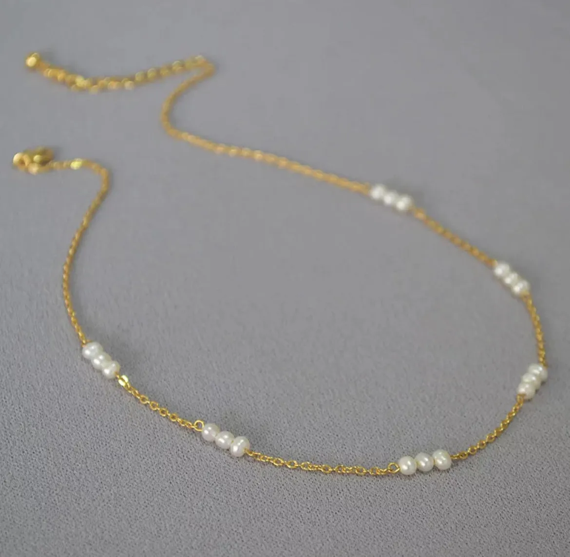 Boho & Mala Beaded Chain Freshwater Pearl Necklace SCN1010