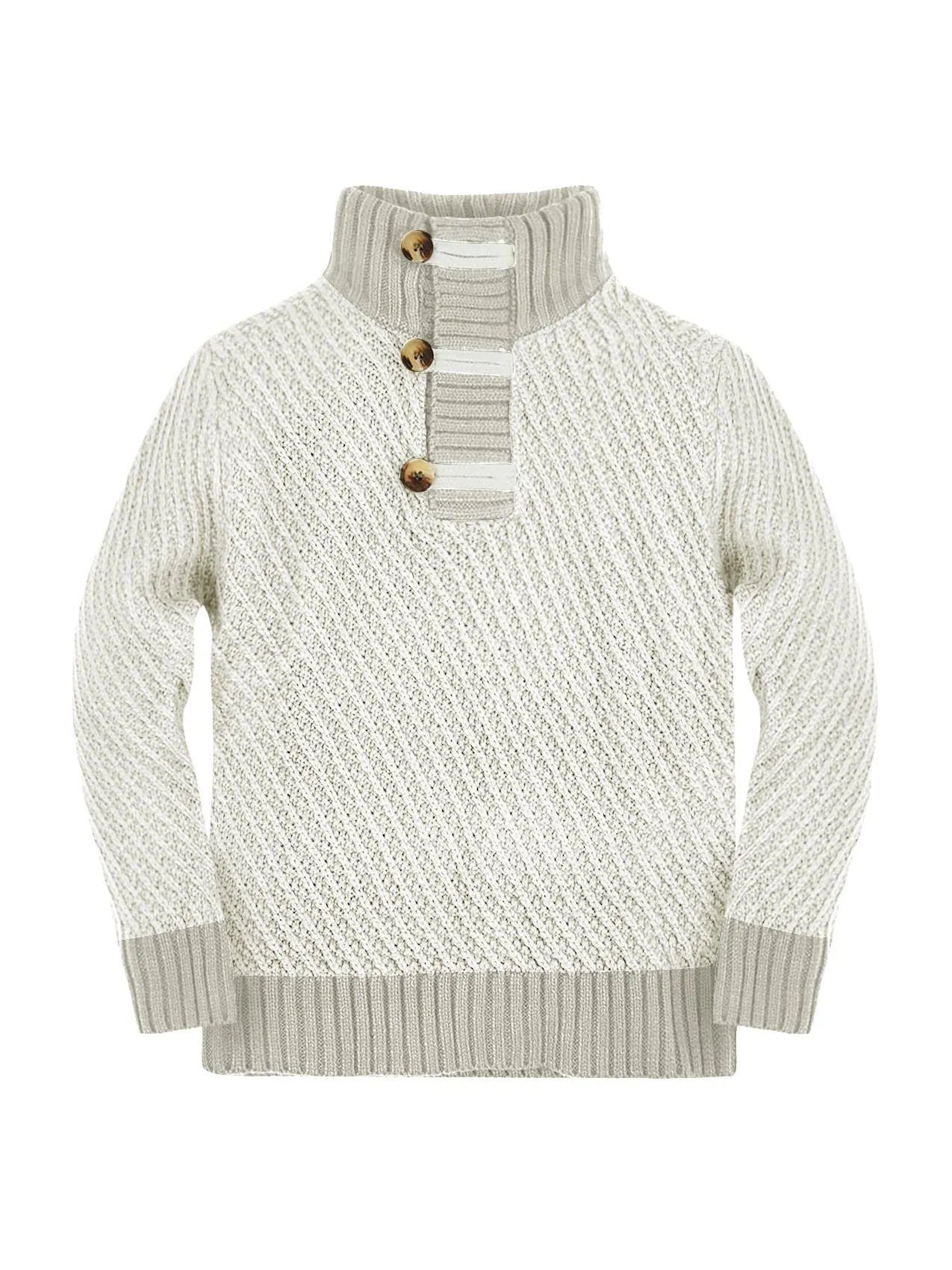Boy's Cable-Knit 3-Button Sweater