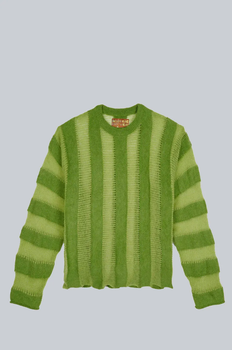BRAIN DEAD FUZZY THREADBARE SWEATER GREEN