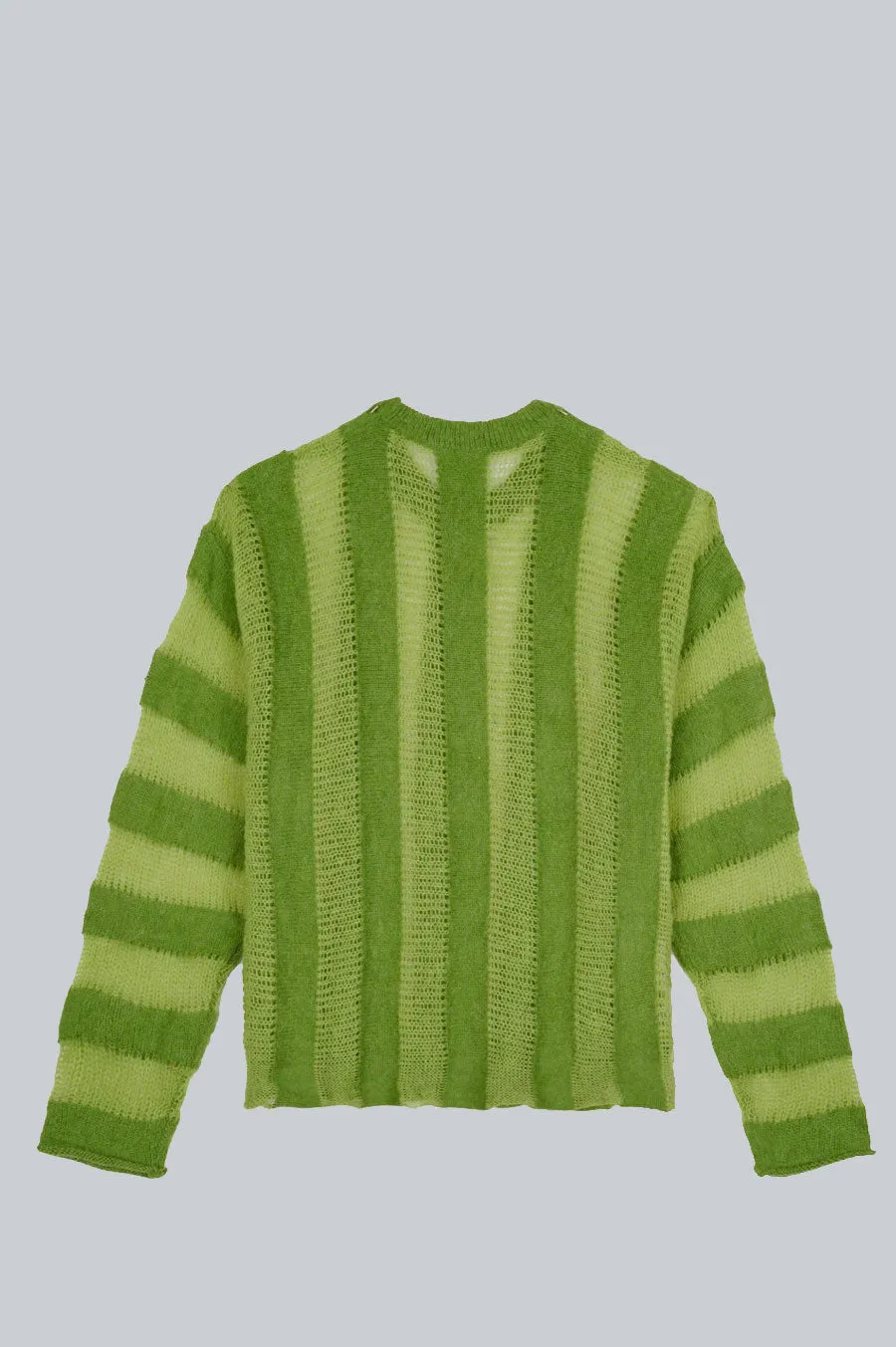 BRAIN DEAD FUZZY THREADBARE SWEATER GREEN