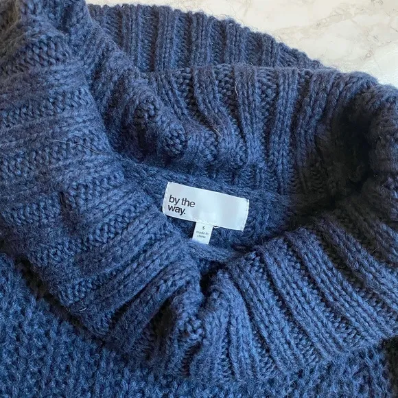 by the way. Autumn Turtle Neck Sweater Navy