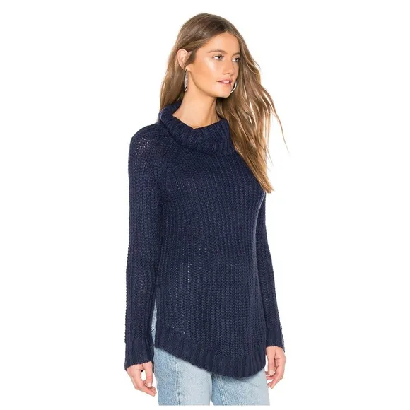 by the way. Autumn Turtle Neck Sweater Navy