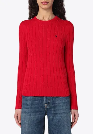 Cable Knit Logo Sweater