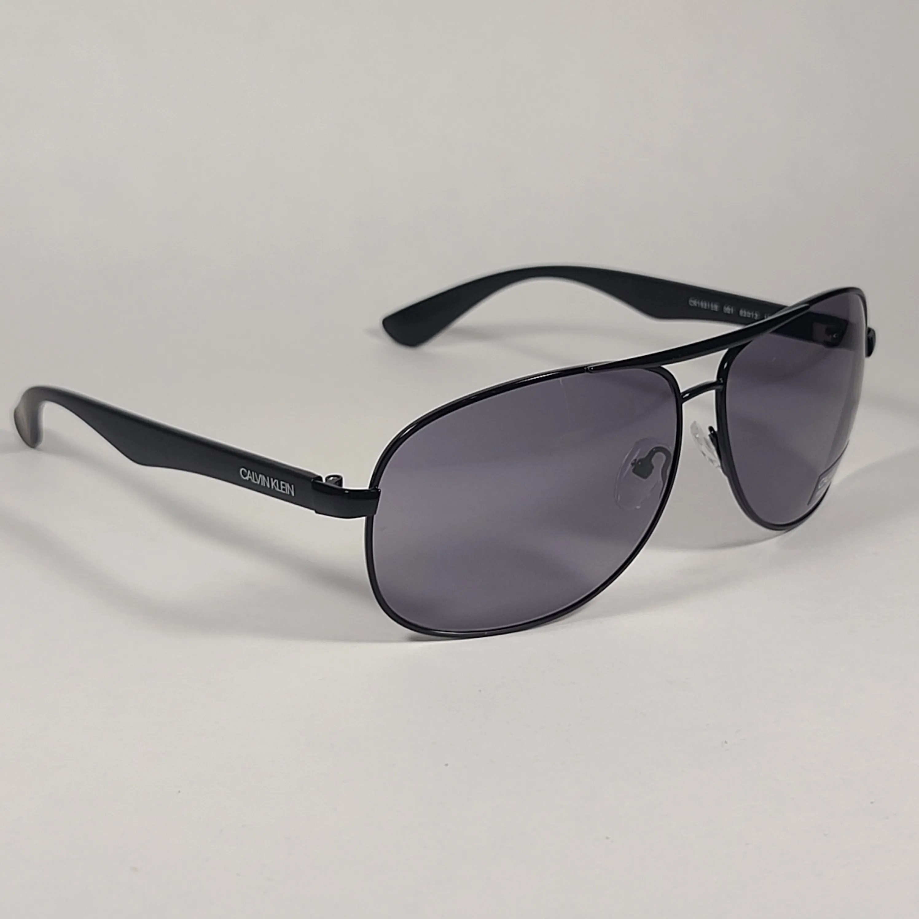 Calvin Klein Aviator Pilot Sunglasses CK19315S 001 Matte Black Frame Gray Lens