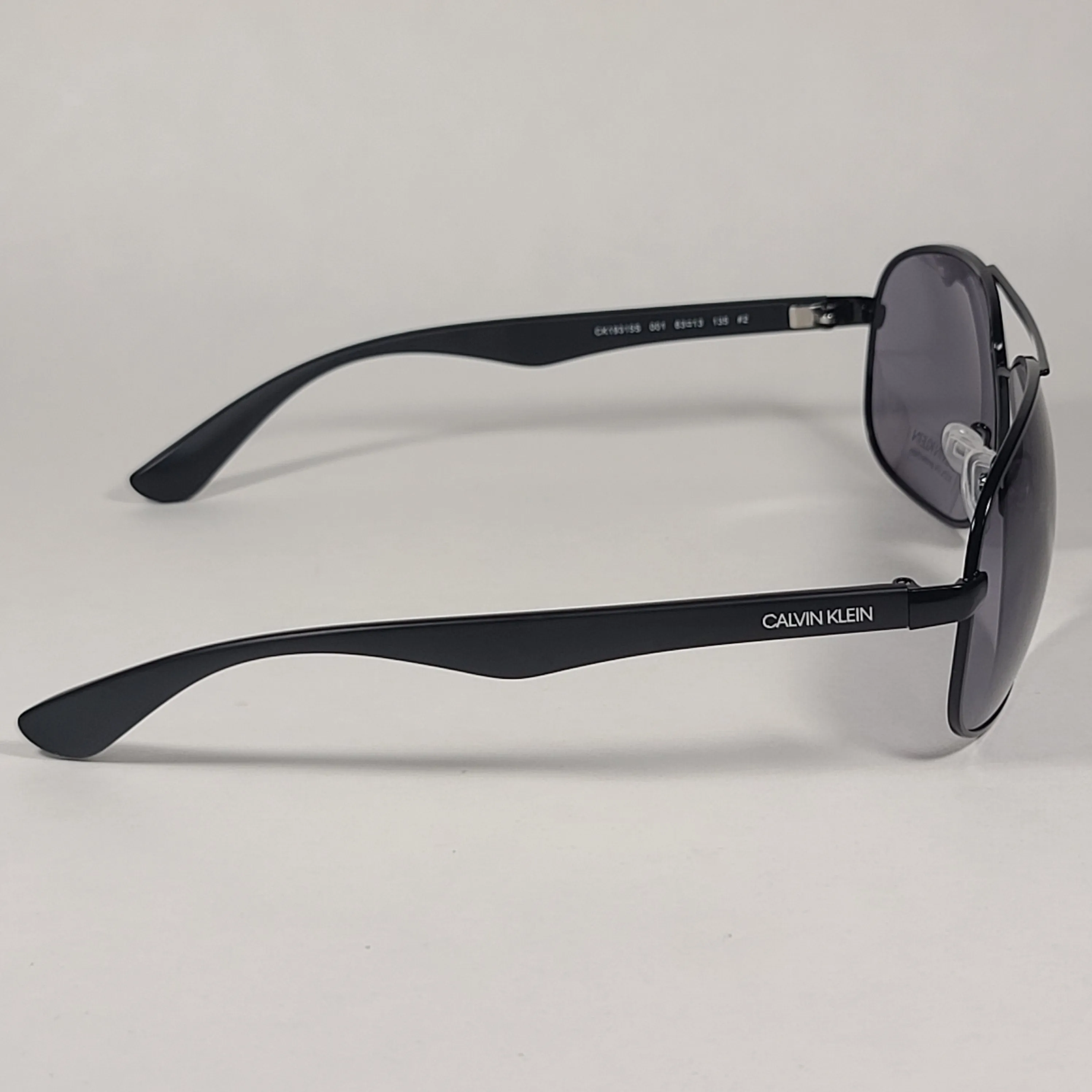 Calvin Klein Aviator Pilot Sunglasses CK19315S 001 Matte Black Frame Gray Lens