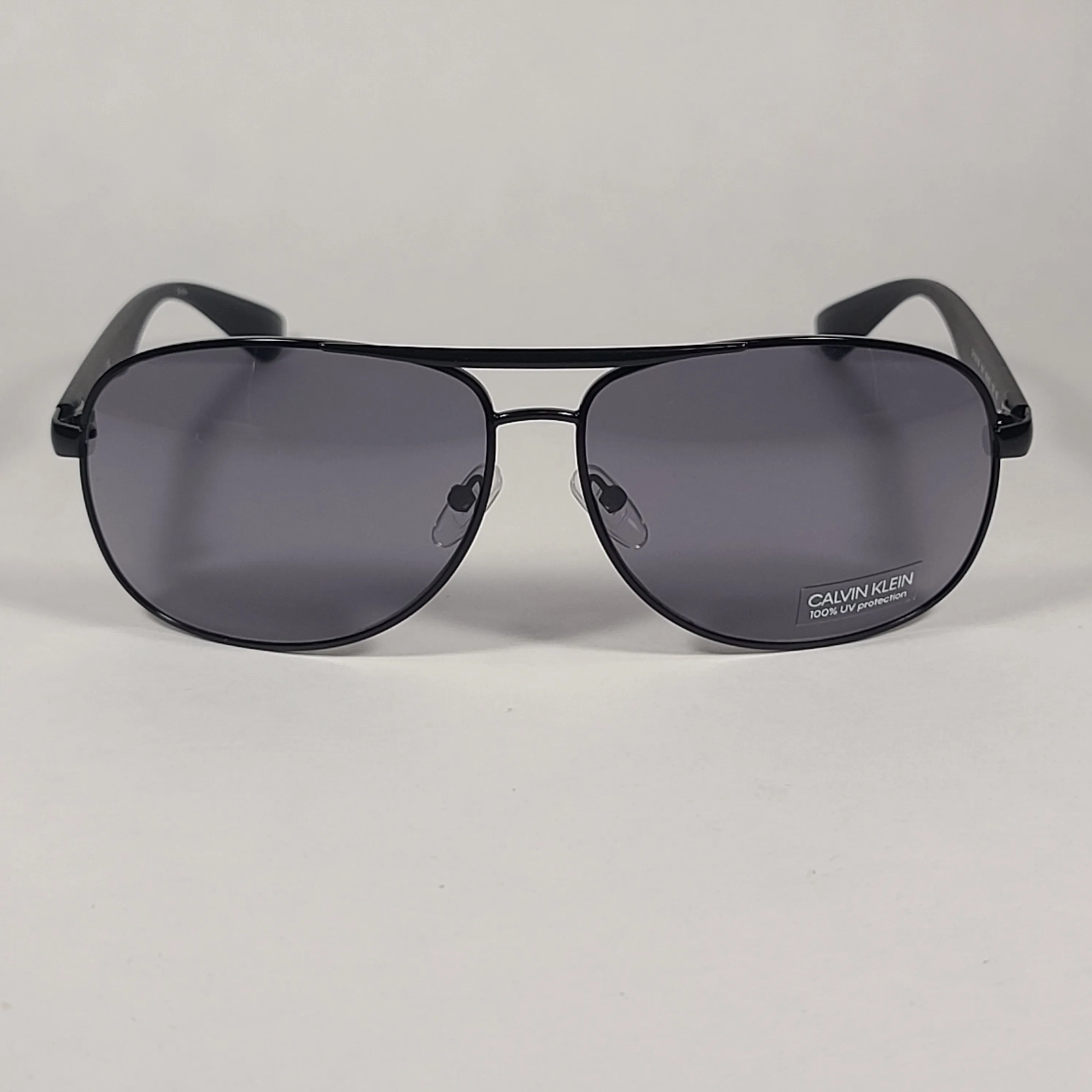 Calvin Klein Aviator Pilot Sunglasses CK19315S 001 Matte Black Frame Gray Lens