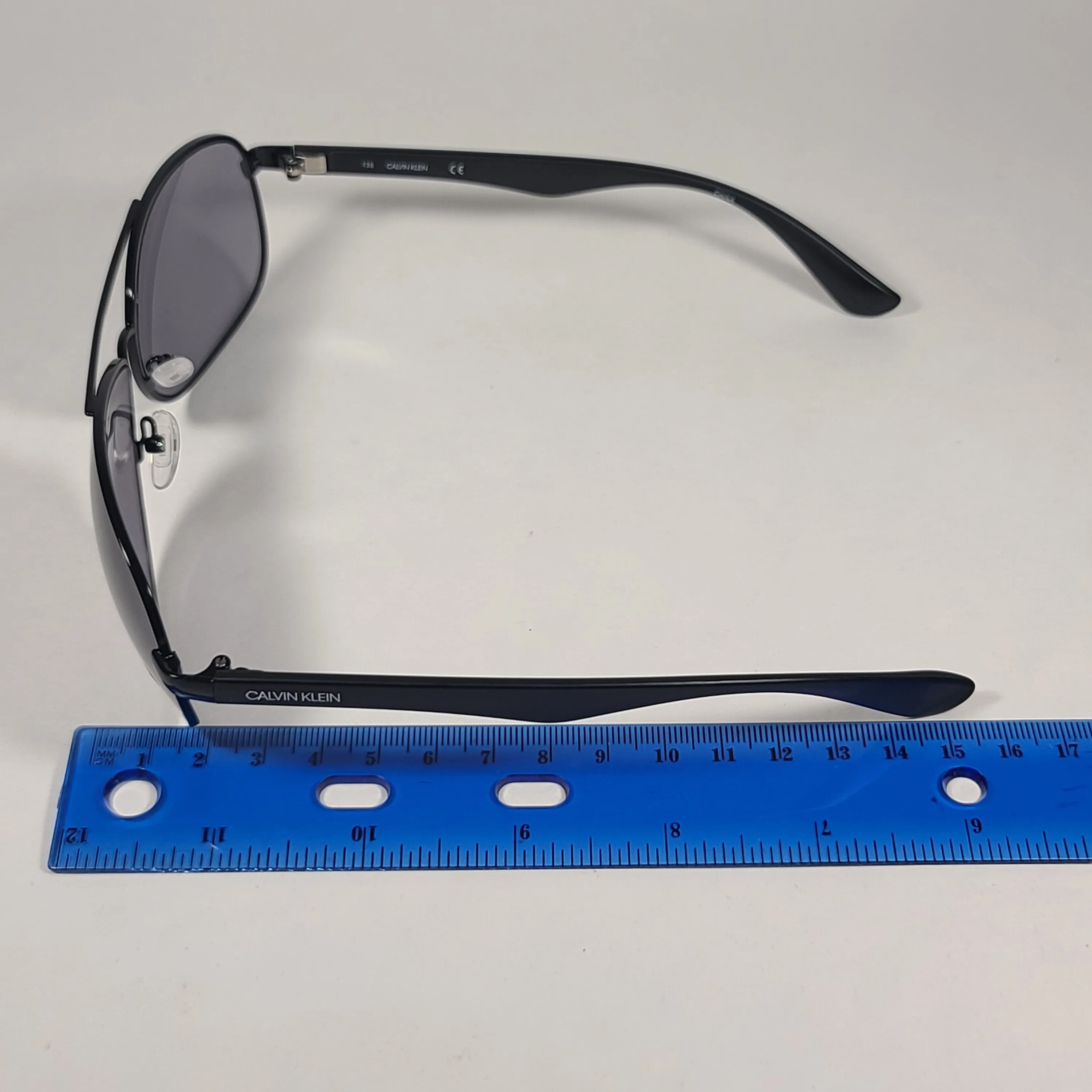 Calvin Klein Aviator Pilot Sunglasses CK19315S 001 Matte Black Frame Gray Lens