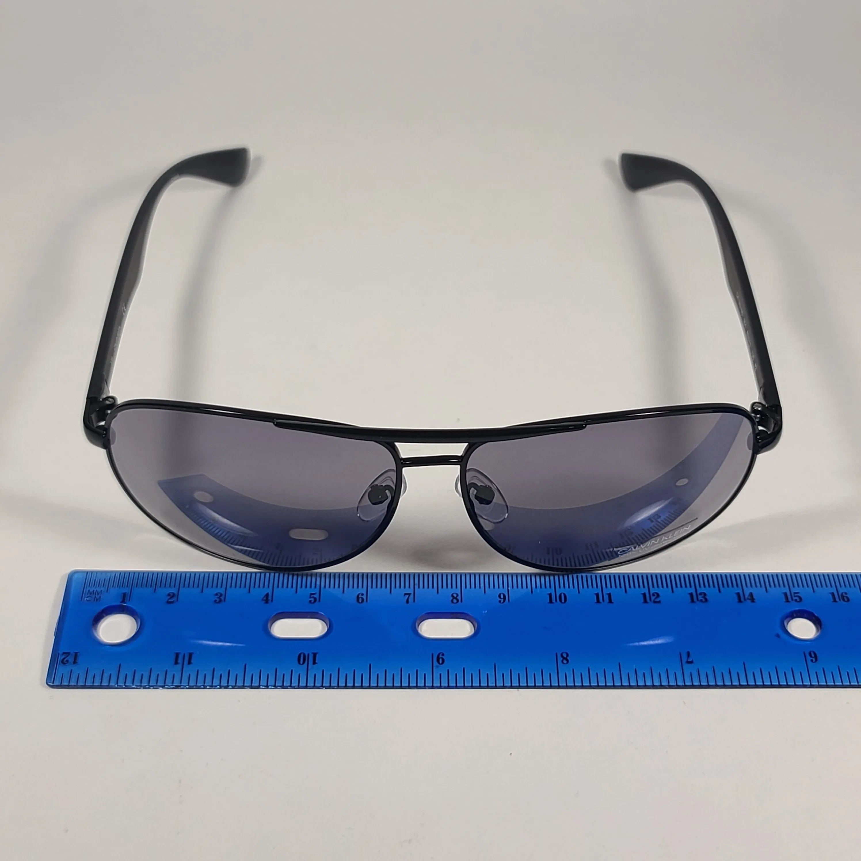 Calvin Klein Aviator Pilot Sunglasses CK19315S 001 Matte Black Frame Gray Lens