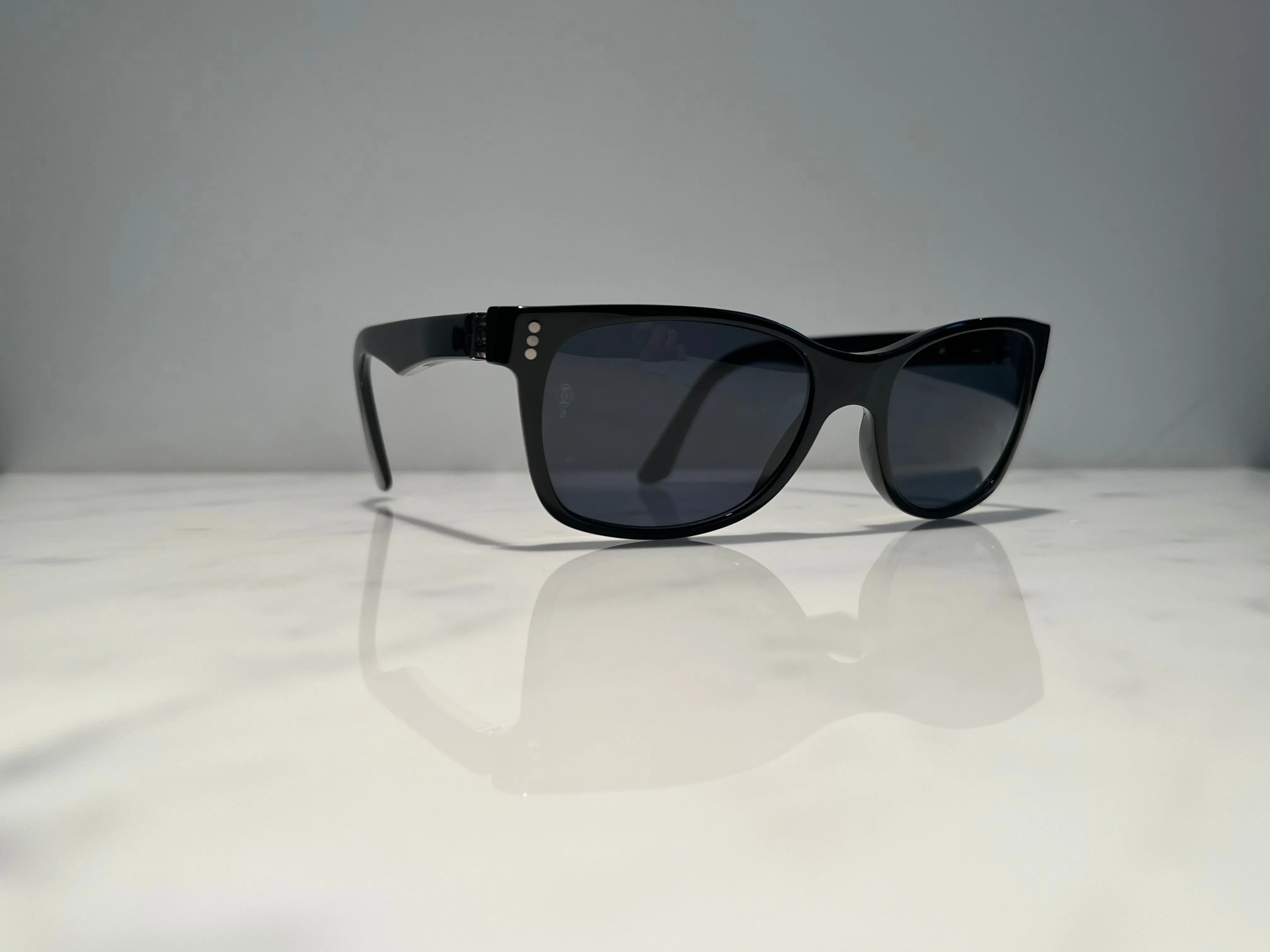 Cartier Duke Square Vintage Glasses Sunglasses Frames Platinum