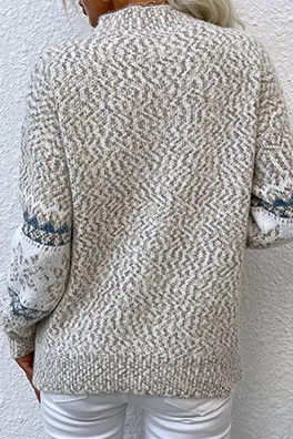 Casual Snowflakes Basic Half A Turtleneck Sweaters(4 Colors)