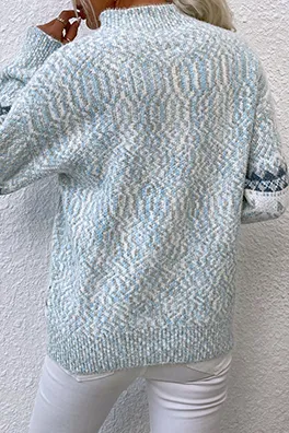 Casual Snowflakes Basic Half A Turtleneck Sweaters(4 Colors)