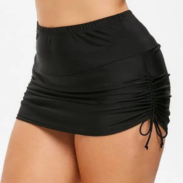 Casual Tankini Mini Skirt Swimwear Bikini Bottoms Solid Color Short Skirts